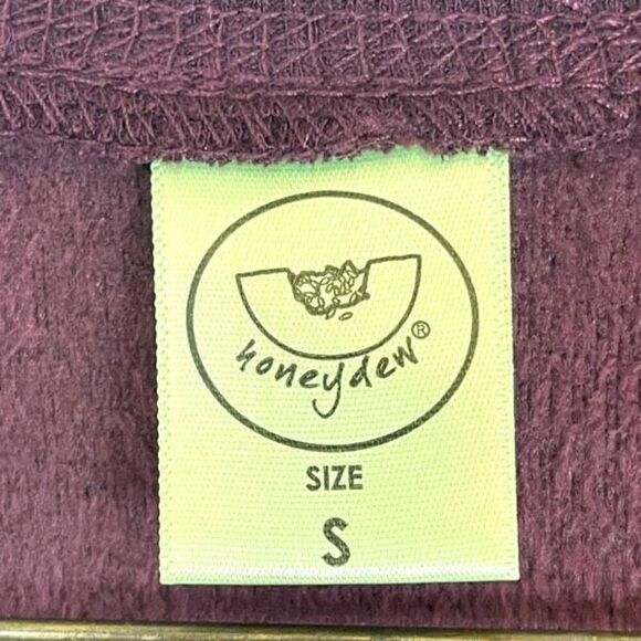 Honey Dew Lounge Set Women's Small Plum Purple Soft Velour Sweatsuit 2 Piece - Picture 3 of 16